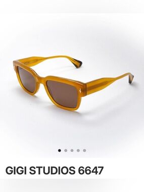 GIGI Studios DALI Handmade Acetate Sunglasses in Honey Amber Brown
